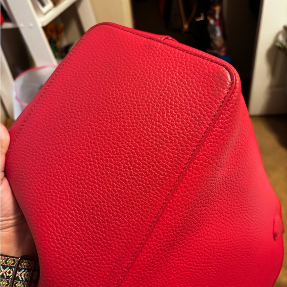 Tory Burch Red Leather Tote Bag - Picture 6 of 10